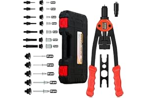 SONNLER SONLLER Nietmutternzange Blindnietzange 2 In1, 14" Nietenzange Nietmutternzange Set With 290pcs Rivets, Dorne In M3-M12, 4 Werkzeuglose Auswechselbaren Mundstücken, Popnietenzange