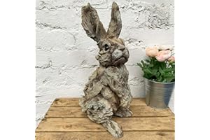 Darthome Ltd Vintage Outdoor Garden Statues Ornament Animal Hare Rabbit Sculpture Large 41cm