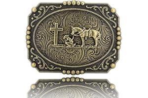 JAOYU Cowboy Belt Buckle for Men Women Ghost Skeleton Skull Western Longhorn Texas Rodeo Belt Buckle for Cowboy Cowgirls