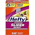 Hefty Slider Storage Bags, Quart Size, 78 Count