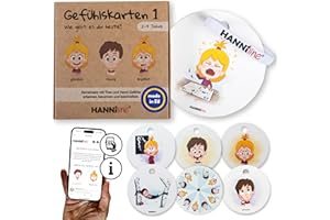 HANNIline® Gefühlskarten für Kinder [Made in EU] ab 2 Jahren Lernkarten 20 Motive 10 Gefühle + Online Material, pädagogisch wertvoll, Selbstregulation Kinder, emotionale Entwicklung, soziale Kompetenz