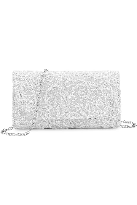 Sac à Main Perles Pour Femme - Pochette De Soirée élégante Avec Chaînes - 20,5x12x5 Cm - Pour Mariage, Fête, événements