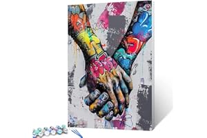 Tucocoo Graffiti peinture à l'huile par numéros pour adultes, décoration murale, cadeau 40,6 x 50,8 cm