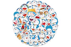 FANCICO 50 adesivi Gatto macchina per bottiglie d'acqua, skateboard, bagagli, computer, album di ritagli, per bambini e adolescenti