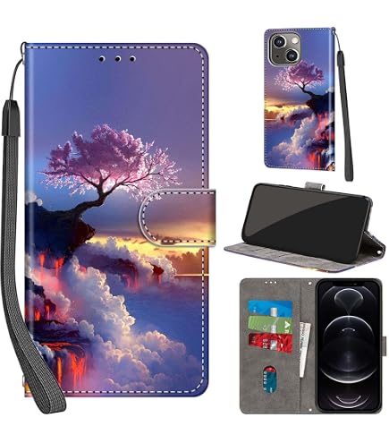 Handyhülle Für IPhone 13/14 – Magnetische Flip-Lederhülle Mit 3 Kartenfächern, Rosa