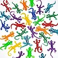 40 Pcs Stretchy Lizard for Halloween, 8 Color Lizard Toys for Teenagers to Funny, Rubber Fake Lizards Set for Halloween, Rubber Lizard Toy for Parody Filler