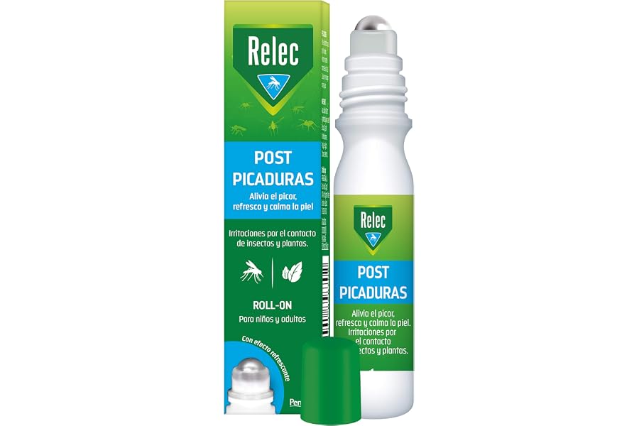 Relec Post Picaduras Roll-On 15 ml (+3 Años), Alivia Eficazmente el Picor Producido por Plantas e Insectos