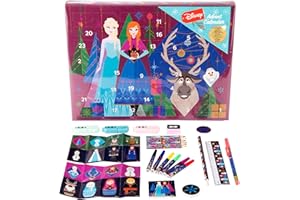 CYPBRANDS CyP Brands - Frozen, Calendario dell'Avvento, 24 Sorprese, Regali per bambini, Licenza ufficiale Marvel, Attività e giocattoli, Natale