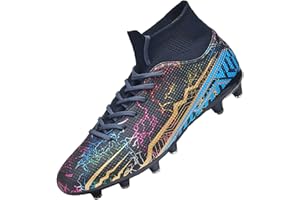 Unitysow Football Boots Men's High-Top Spike Soccer Shoes Outdoor Astro Turf Trainers Football Shoes Boys Junior Professional Athletics Sneakers