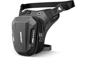 WACCET Marsupio Gamba Moto, Marsupio Moto Impermeabile Capacità Espandibile Borsa Moto Gamba Marsupio Cosciale Uomo Donna per Arrampicata, Trekking, Ciclismo, Pesca
