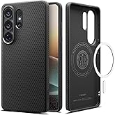 Spigen Galaxy S26 Ultra ile Uyumlu Kılıf Liquid Air Mag Fit Kaymaz Dokulu Y&uuml;zey Siyah Kapak - ACS11024 (Spigen TR Garantili)