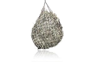 Heunetz für Pferde engmaschig, artgerechte Fütterung, verbessert Verdauung & Wohlbefinden der Tiere Heu Gras Futter Stroh Futternetz Heusack Größen Füllgewicht (2X Bordeaux)