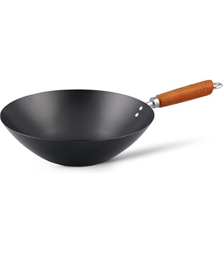 Koolstofstaal Niet Plakken Wok 35cm Excellence Geschikt Voor Inductiekookplaten Metalen 759394