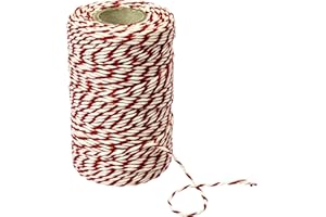 Browin 310205 Biało-czerwone, bawełniane, wytrzymałe nici wędliniarskie do 240°C ok 50 m, 100g