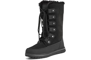 Polar Boot Damen Hoch Dauerhaft Kunstpelz Winter Regen Schnee Wasserdicht Draussen Kalb Stiefel