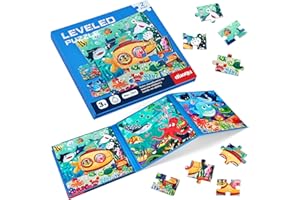 BBLIKE Puzzles Toys for 3 4 5 Year Olds - Magnetic Jigsaws 75 Pcs for Kids Age 2-6,Travel Games for Toddlers on Plane Educational Learning Birthday Gift Present for Children Boys Girls (Sea Animals)
