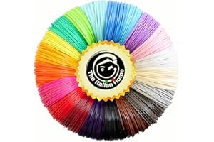 The Italian Home® Filamento para Boligrafo 3D - 12 Colores (1 Fluorescente), 12 Filamentos para lapiz 3D (5 Metros Cada Uno/60 Metros en Total) - Material para boli 3D y (12 COLORES 60M)