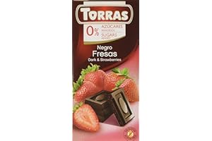 Torras No Added Sugar Dark Chocolate Bar with Strawberry 75 g