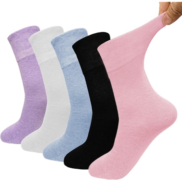 Lot 6 Paires Chaussettes Femme Coton Respirantes 35-40 – Socquettes Mi-Mollets Été