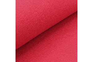 MERCERIA POUR TOI... Tessuto Pannolenci Ritaglio 25 x180 cm Vari Colori Hobby Cucito Creativo Pupazzi Fai da Te Pannello Stoffa Tessuto decorazioni (291 Rosso scuro)