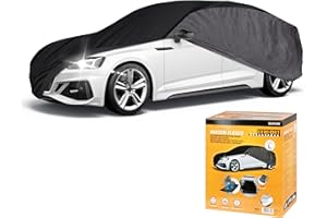 ‎WALSER Walser CarComfort Autoplane Indoor Eco PKW L, Auto-Abdeckplane atmungsaktiv, lackschonende Autoabdeckung für Innenbereich grau/schwarz