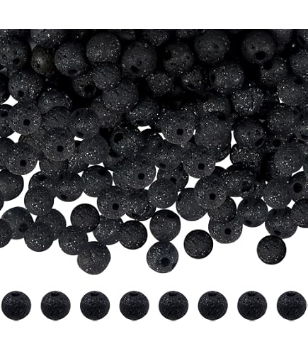 OLYCRAFT Lava Perlen Set 190 Stück – Gefärbt, 8–12 Mm, Für Schmuck & Deko (4 Stile)
