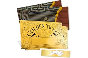 Inovida Ticket Dorado Tarjeta Regalo Rasca y Gana para Personalizar : 2x Golden Ticket Tarjeta Regalo – Crea tu Propia Tarjeta Dorada – Ideas de Regalo Únicas para Cumpleaños, Navidad, Aniversario