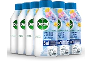 Dettol Washing Machine Cleaner, Blooming Beautiful, Multipack of 6 X 250ml, Total of 1.5L, Washing Machine Descaler, Drum Cleaner, Antibacterial Cleaner, Disinfectant, Laundry