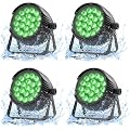 Par LED étanche IP65 300 W, 4 Piece RGBW Projecteur, compatible DMX512, idéal pour les fêtes et concerts en extérieur, même par temps de pluie
