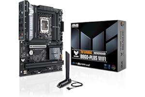 ASUS TUF Gaming B860-PLUS WiFi, Placa Base Intel ATX, 12+1+2+1 80A etapas de alimentación DrMOS, DDR5, PCIe 5.0, 3 Ranuras M.2, Wi-Fi 7, Realtek 2.5Gb Ethernet, DisplayPort, USB Tipo-C 20Gbps
