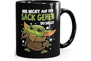 ‎MOONWORKS MoonWorks Kaffee-Tasse mit Spruch Mir nicht auf den Sack gehen du sollst Baby Bürotasse lustige Kaffeebecher Schwarz standard