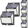 SEZAC Luce Solare Led Esterno【6 Pezzi /3 Modalità】 Illuminazione a 270°Luci Solari Esterno con Sensore di Movimento, IP65 Imp