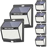 SEZAC Luce Solare Led Esterno【6 Pezzi /3 Modalità】 Illuminazione a 270°Luci Solari Esterno con Sensore di Movimento, IP65 Imp