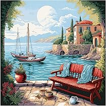 Kreuzstich-Set 'Pal On Sofa' – 14 Ct Aida, 26x36 Cm, Mit Baumwollgarn & Nadel, DIY Stickpackung Für Anfänger