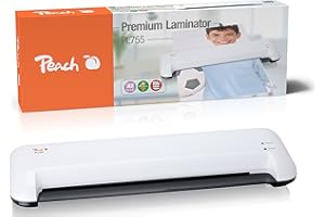 ‎PEACH Peach Laminiergerät A3 - doppelt so schnell startklar als andere - laminiert eine Seite A3 pro Minute - geeignet für alle handelsüblichen Folien PL755A
