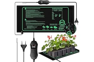 DAJASD 50W Heizmatte Pflanzen mit Thermostat, 25 X 52 cm Zimmergewächshaus Wärmematte, Temperatur Heizkissen, Schnelle Erwärmung, Sämling Heizung Matte für Sämlinge Haustiere Reptilien