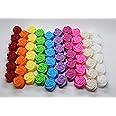 50 x Mini Rose Soap - Wedding Birthday Baby Hen Party Favours - Scented - BULK O (MIX OF COLOURS)