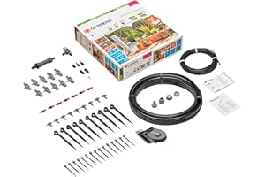 Gardena Kit d'arrosage goutte-à-goutte pour plantes en pots M automatic : système Micro-Drip pratique avec programmateur pour 7 pots et 3 jardinières (13002-20)