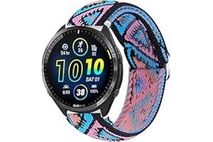 Blueshaweu Per Garmin Forerunner 965, cinturino regolabile in tessuto, morbido ed elastico, cinturino di ricambio per Garmin Forerunner 965/Forerunner 265 46 mm smartwatch