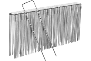FLANDRIA 100 Piquets de Fixation en Acier Galvanisé 170 mm x 35 mm, Ø 3mm - Agrafes de Fixation jardin, Sardine tente, toile paillage, fixation tuyau..