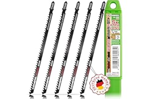 CONBRA® Stichsägeblätter Holz (5x T744D lang im Set) - extra lange Stichsägeblätter in Kunststofhülle - Sägeblatt kompatibel mit Bosch PST 700 E, Bosch GST 150 BCE & weiteren Marken