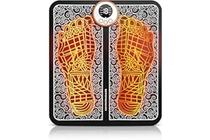 LOVE BEGANS Massaggiatore Piedi, EMS Massaggio Piedi, Massaggiatore Plantare Elettrico, 8 Modalità e 19 Intensità per la Circolazione Sanguigna e il Sollievo dal Dolore Muscolare