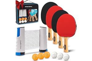 ‎PRO-SPIN PRO-SPIN Tischtennisschläger Set - Mit Tischtennisnetz Für Jeden Tisch, Tischtennis bälle 3-Sterne, Tasche/Hülle | Ausziehbares Mobiles Tischtennis Netz | Tolles Geschenk & Spiele