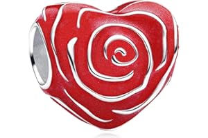 MSPOVOF Coeur Christmas Animaux Charms perles pour bracelets et colliers charms en argent sterling S925 pour Noël anniversaire cadeau de bijoux pour femmes