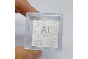 1inch Aluminium Cube Element Metall Dichte Würfel Homostarry 99.95% Reinheit Lehrwerkzeug, Geschenke für Studenten Lehrer Wissenschaft Chemie Liebhaber, Material Hobby Sammlung, DIY, Laborexperimente