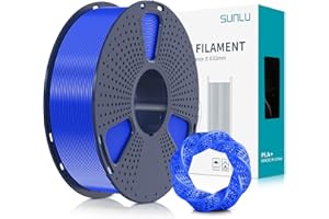 SUNLU Filamento PLA+ 1.75 mm, Filamento para impresora 3D PLA Plus 1KG，Mejora de la resistencia,Neatly Wound, Filamento de impresión 3d PLA+, Precisión dimensional +/- 0.02mm, Azul