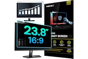 VINTEZ 23.8 Inch 16:9 Privacy Screen for Computer Monitor and Laptop - Anti Glare Protector Film Blue Light Filter Eye Protection - Computer Screen Privacy Shield, [1 Pack]