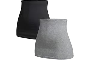 Herzmutter Cinturón de Maternidad - 2 Partes - Faja de Maternidad - Banda para Futura Mama - Moderno-Ajustado-Práctico-Elástico – Unicolor - algodón - 6300