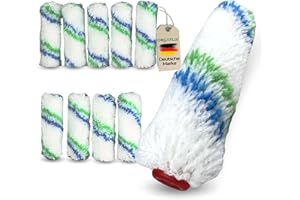 ORGAFLIX Professional Paint Roller, 10 cm, Pack of 10, Ideal for All Surfaces, Pile Height Approx. 11 mm, Core 15 mm, Paint Roller Wall Paint, Small Paint Roller, Painter's Roller, Painter's