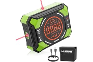 Digital Angle Finder with Laser, Huepar 3-in-1 Angle Finder, Rechargeable Digital Level Box with Magnetic, Measures 0-90° & 0-180° Range, Digital Electronic Level Accessory for Woodworking Tools